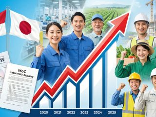 Perkembangan Jumlah Pekerja Indonesia di Jepang